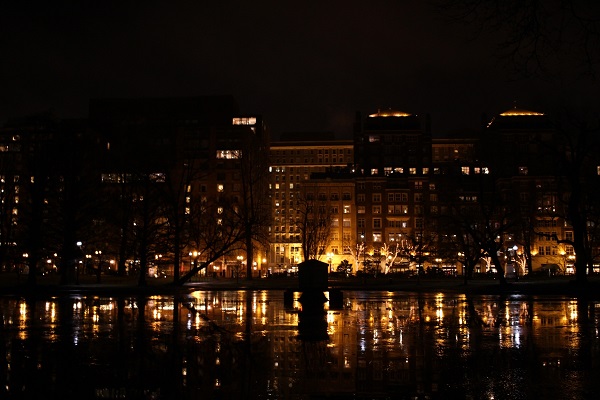 Night lights in Boston.